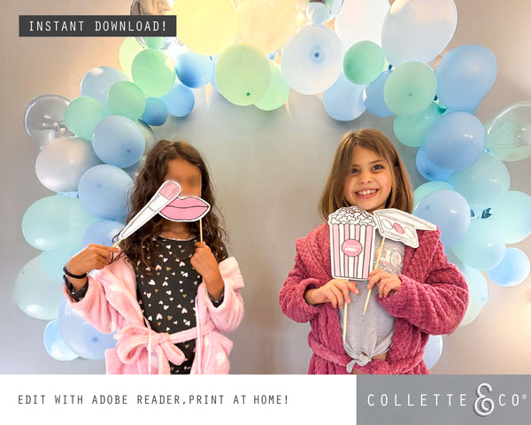 Pamper Party Printable Photo Booth Signs