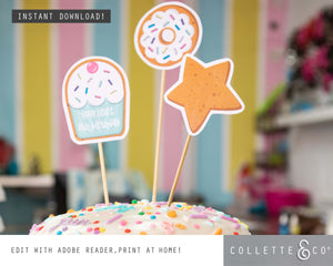 Baking Party Printable Cake Topper