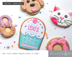 Baking Party Printable Cupcake Invitation