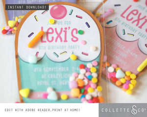 Baking Party Printable Cupcake Invitation