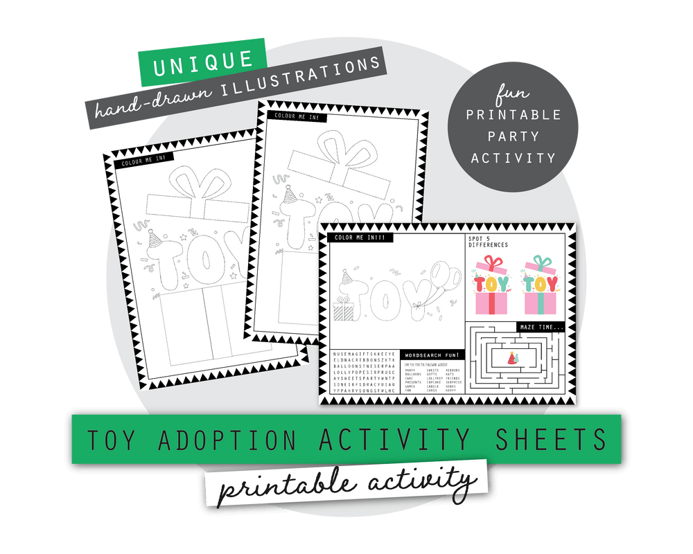 Toy Adoption Party Printable Activities