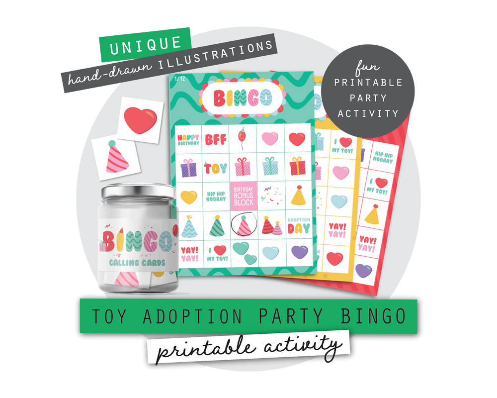 Toy Adoption Party Printable Bingo