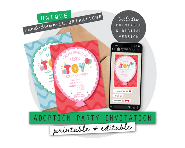 Toy Adoption Party Printable Invitation