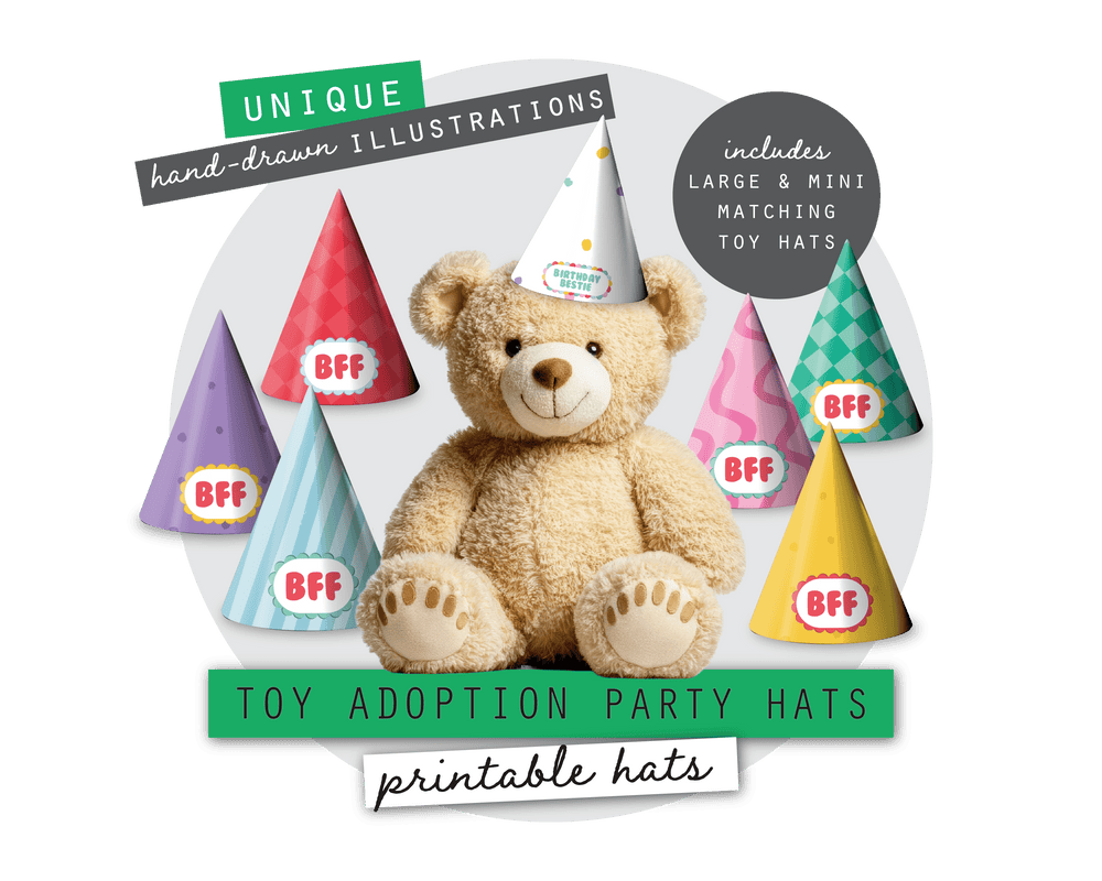 Toy Adoption Party Printable Party Hats