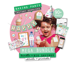 Baking Party Pack Printables