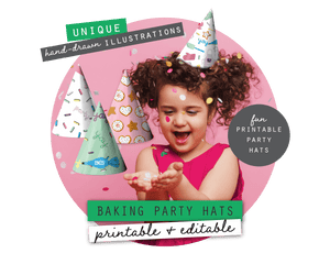 Baking Party Printable Party Hats