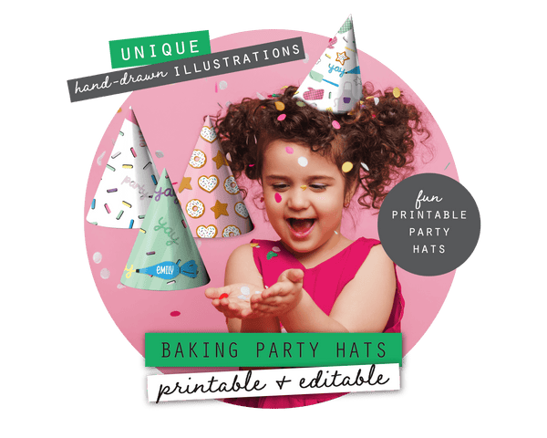 Baking Party Printable Party Hats