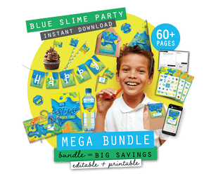 Blue Slime Party Pack Printables