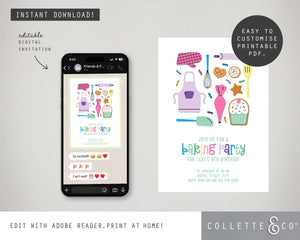 Baking Digital Party Invitation 02