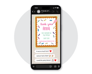 Baking Digital Party Thank You Card