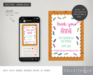 Baking Digital Party Thank You Card 02