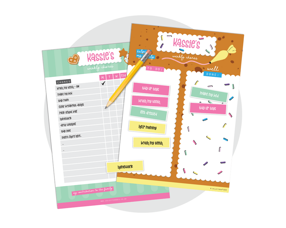 Baking Kids Chore Chart Planner
