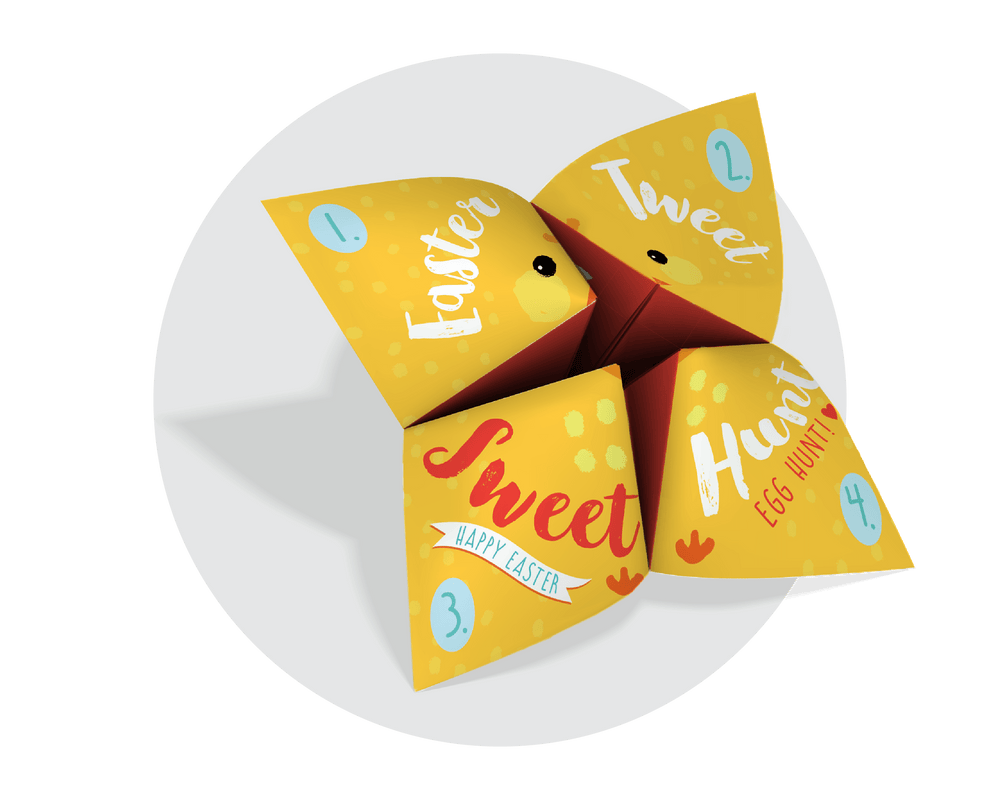 Easter Printable Origami Fortune Teller "Tweet Sweets"