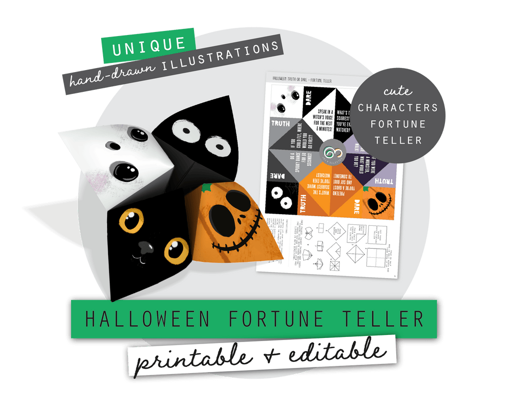 Halloween Printable Truth or Dare Fortune Teller