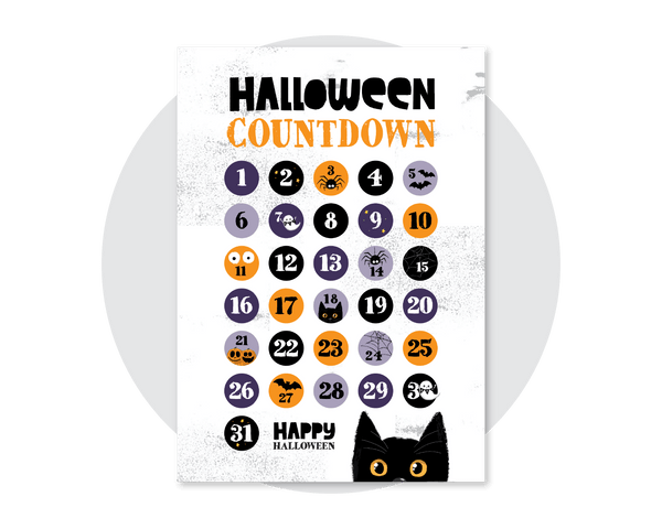Halloween Printable Countdown Calendar