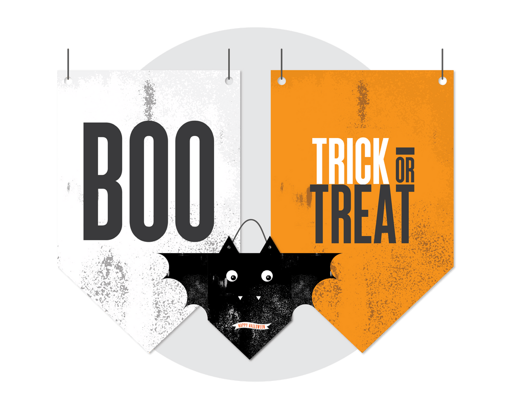 Halloween Printable Decor Wall Flag