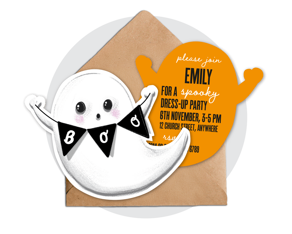 Halloween Printable Ghost Invitation
