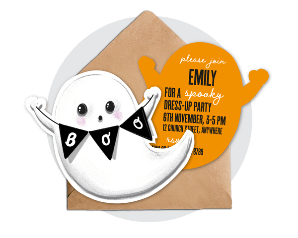 Halloween Printable Ghost Invitation