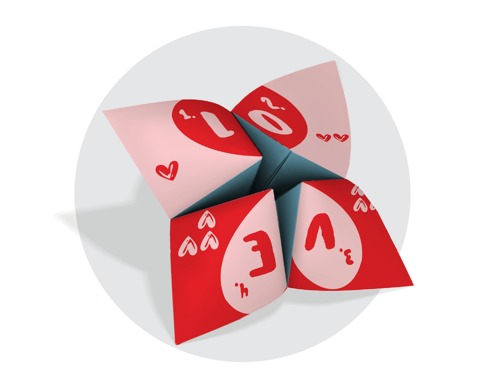 Valentine's Day Printable Fortune Teller