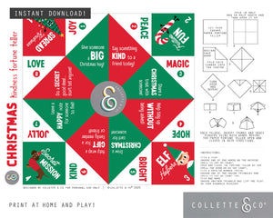 Printable Christmas Kindness Fortune Teller