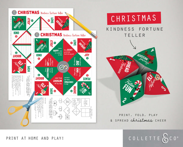 Printable Christmas Kindness Fortune Teller