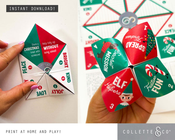 Printable Christmas Kindness Fortune Teller