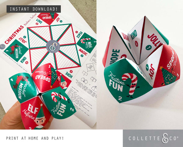 Printable Christmas Kindness Fortune Teller