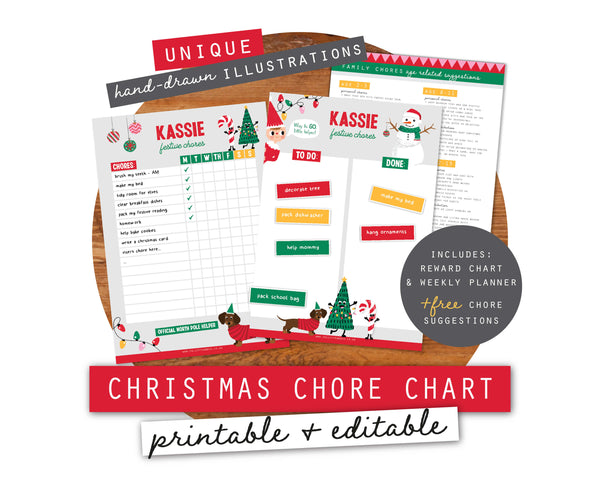 Printable Christmas Chore Chart