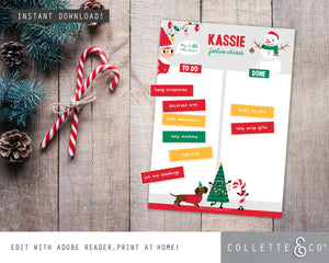 Printable Christmas Chore Chart