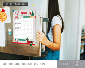 Printable Christmas Chore Chart