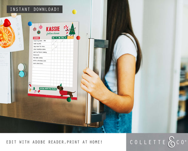 Printable Christmas Chore Chart