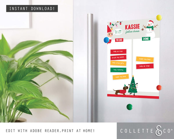 Printable Christmas Chore Chart