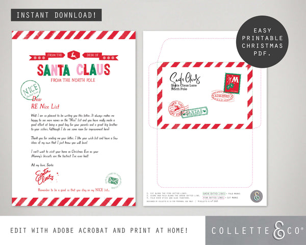 Printable Christmas Letter from Santa