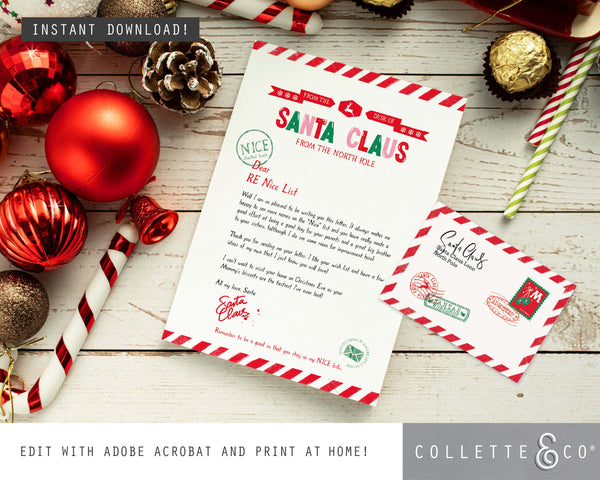 Printable Christmas Letter from Santa
