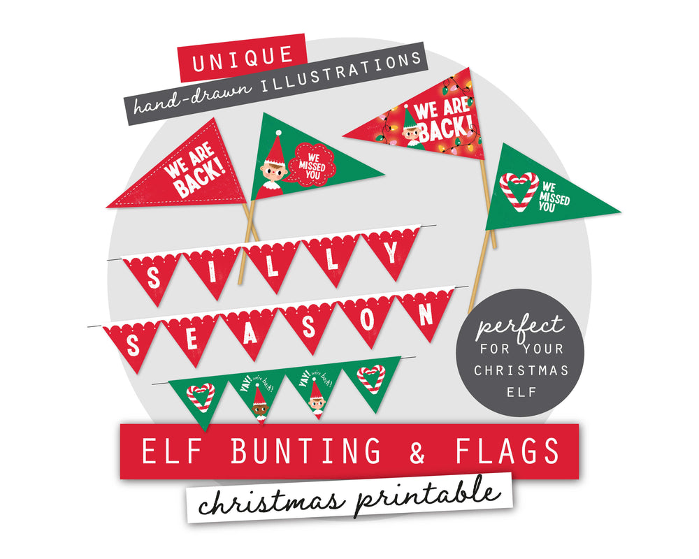 Christmas Mini Bunting & Flags