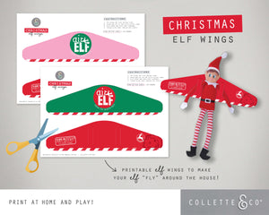 Printable Christmas Mini Elf Wings