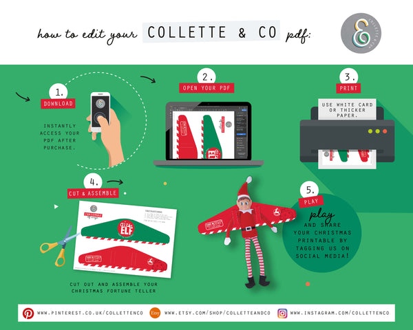 Printable Christmas Mini Elf Wings