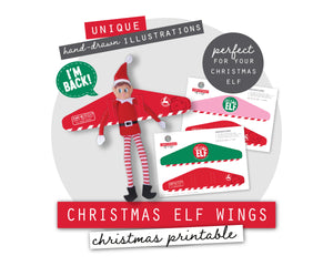Printable Christmas Mini Elf Wings