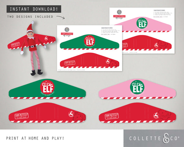 Printable Christmas Mini Elf Wings