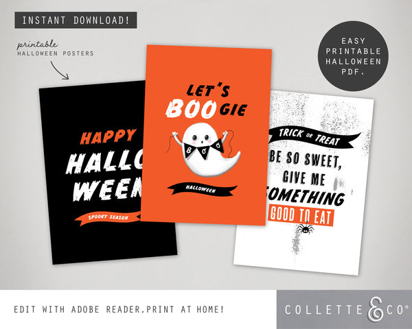 Halloween Party Printable Posters