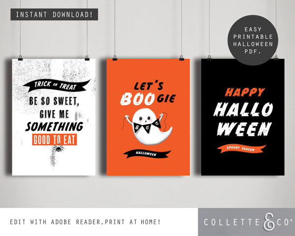 Halloween Party Printable Posters
