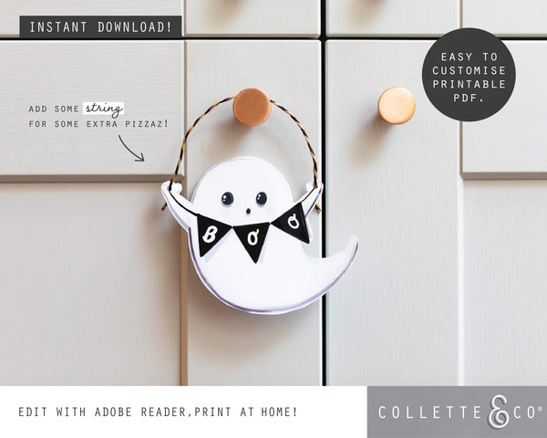 Halloween Printable Ghost Invitation