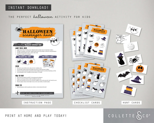 Halloween Printable Scavenger Hunt