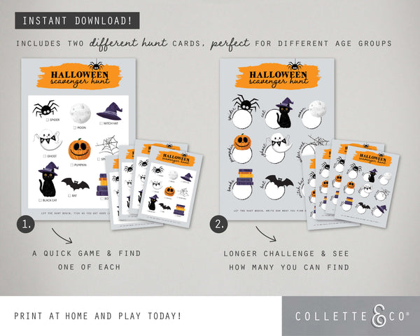 Halloween Printable Scavenger Hunt