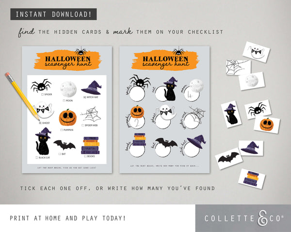 Halloween Printable Scavenger Hunt