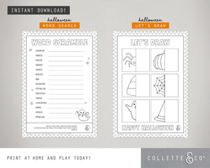 Halloween Printable Activity Sheet Bundle