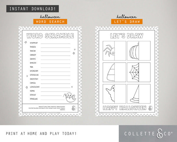 Halloween Printable Activity Sheet Bundle