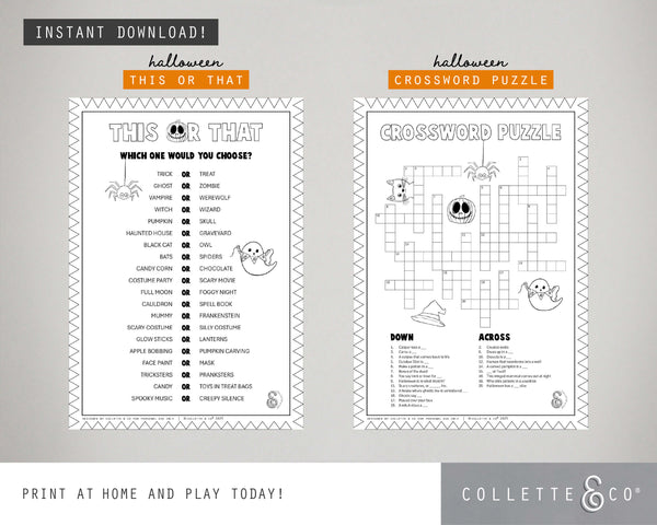 Halloween Printable Activity Sheet Bundle