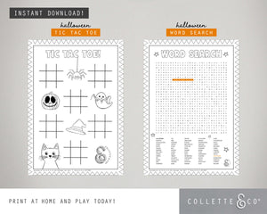 Halloween Printable Activity Sheet Bundle