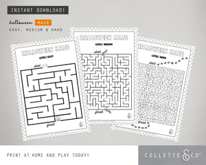 Halloween Printable Activity Sheet Bundle
